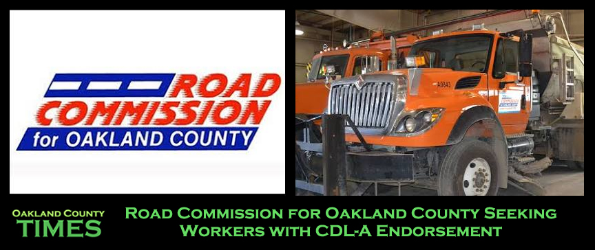 Road Commission for Oakland County Seeking Workers with CDL-A Endorsement