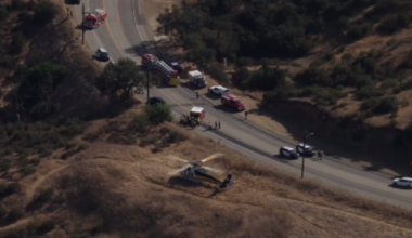 Motorcyclist airlifted after crashing off side of Los Angeles County road