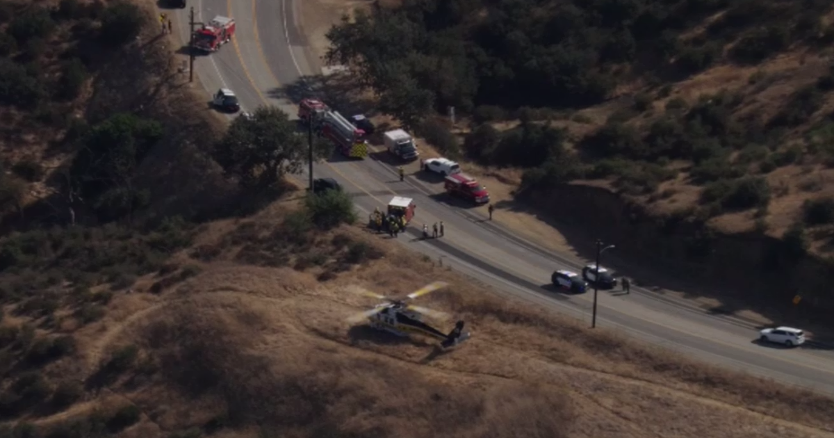 Motorcyclist airlifted after crashing off side of Los Angeles County road