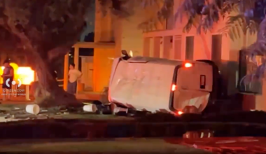 10 hospitalized after rollover crash in Whittier, Los Angeles County firefighters say
