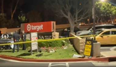Long Beach police say 1 dead, 2 hospitalized after speeding Tesla crashes outside Target shopping center
