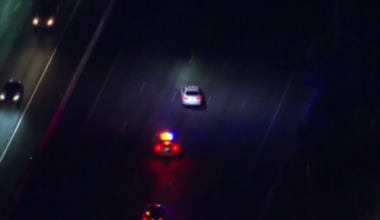 Los Angeles police chasing driver wanted for assault on a police officer