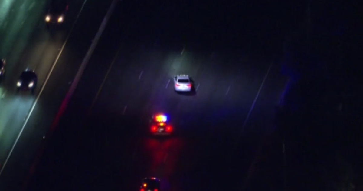 Los Angeles police chasing driver wanted for assault on a police officer