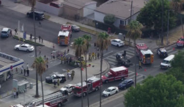 8 injured in San Fernando Valley rollover crash