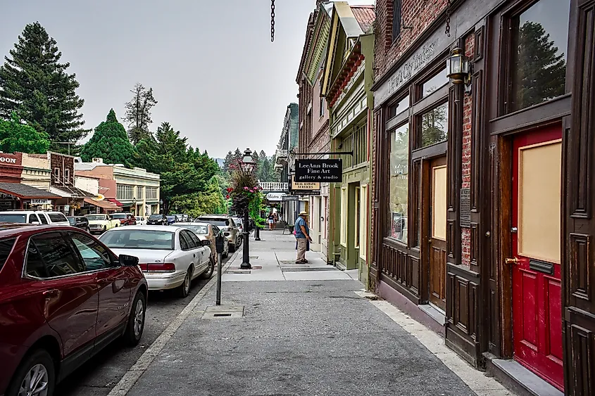 The historic downtown of Nevada City