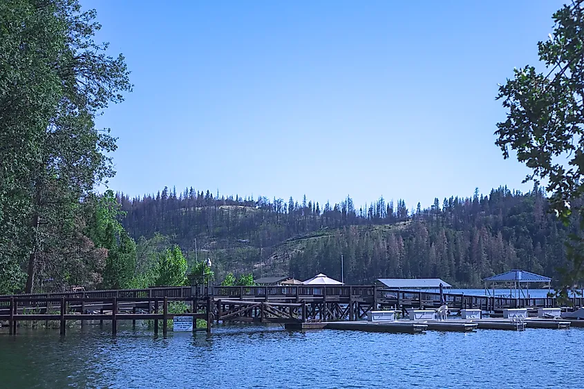 Bass Lake near Oakhurst, a gateway to Yosemite National Park