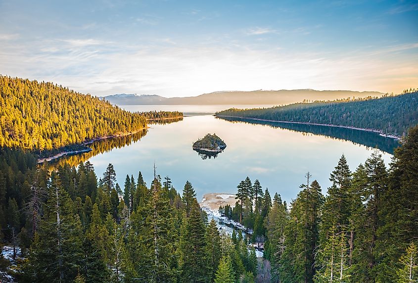 Emerald Bay on the southwestern shore of Lake Tahoe.