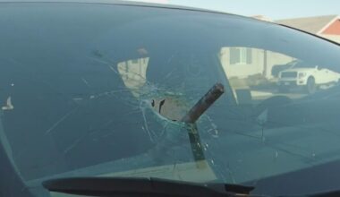 Metal bolt crashes through Elk Grove family's minivan windshield, narrowly missing 12-year-old