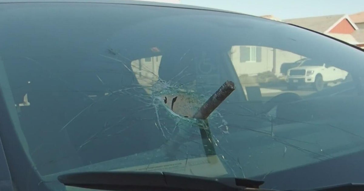 Metal bolt crashes through Elk Grove family's minivan windshield, narrowly missing 12-year-old