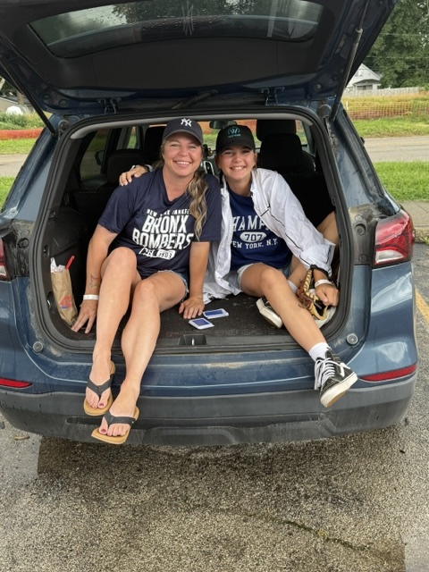 Brook Smith, 13, and her mother traveled more than 800 miles to the ballpark from Pulaski, New York for the WPBL opener. Photo courtesy of James Raia.