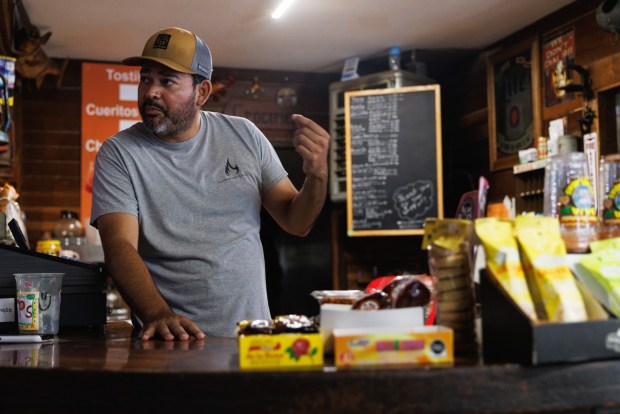 San Diego, California - Jose Hernandez, who has worked at Dulzura Mini Market for more than 20 years, speaks during an interview at Dulzura on Wednesday, July 29, 2026. (Kristian Carreon / The San Diego Union-Tribune)
