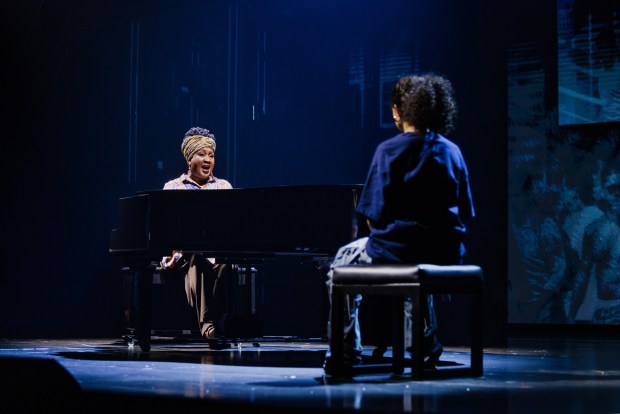 Roz White plays the piano teacher Miss Liza Jane in the North American tour of Alicia Keys' "Hell's Kitchen," which plays the San Diego Civic Theatre Aug. 11-16. (Marc J Franklin)