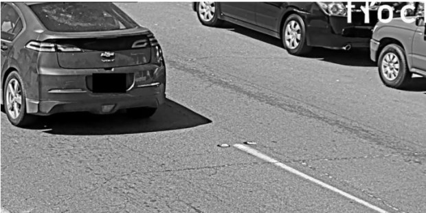 San Diego police provided this image taken Thursday by an automated license plate reader in downtown San Diego. Investigators believe the car seen on the left side of the image is linked to attempts to kidnap two young girls at Mission Valley mall on separate days in late June 2024. (Courtesy San Diego Police Department)