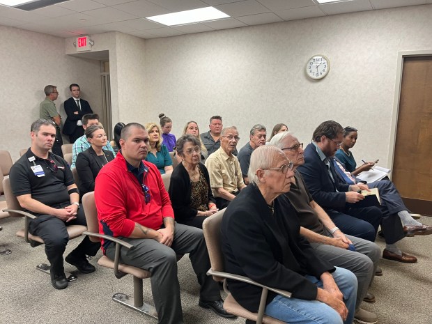 Nearly two dozen friends and family members of Julie Fathbruckner gathered in 39th District Court Wednesday for the arraignment of the driver accused in her death. (MITCH HOTTS -- THE MACOMB DAILY)