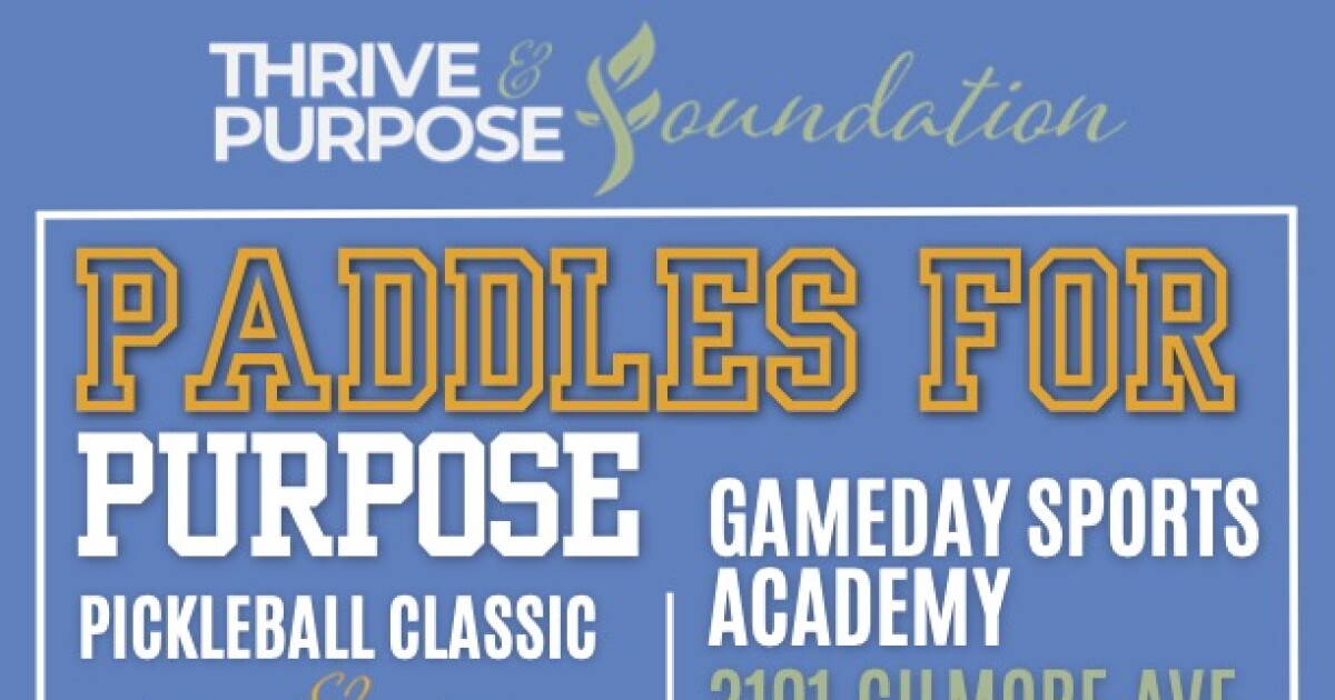Thrive and Purpose Foundation hosts first pickleball fundraiser