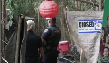 Bakersfield police sweep Kern River homeless encampments
