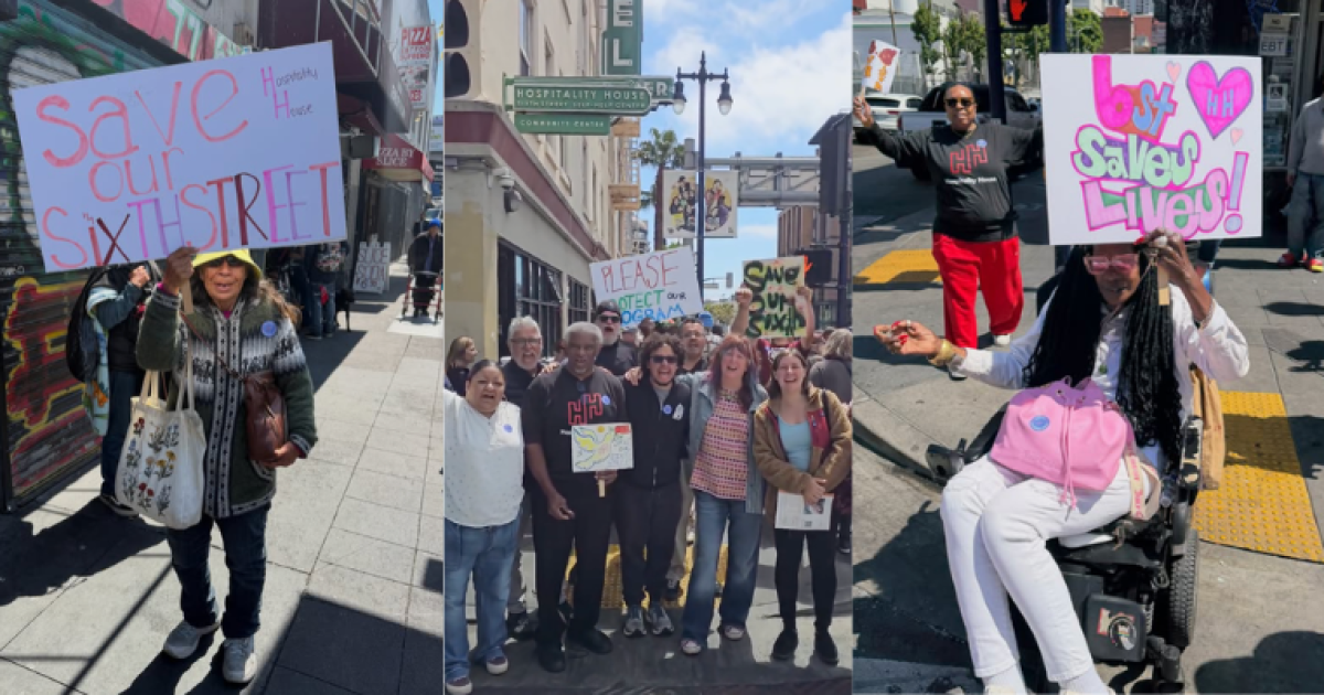 Community members protest closure of Hospitality House’s 6th St Center