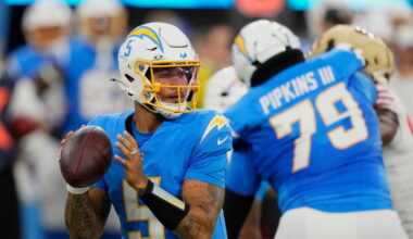 Chargers stick with Trey Lance as backup quarterback on 53-man roster