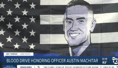 San Diego police honor fallen officer Austin Machitar with annual blood drive