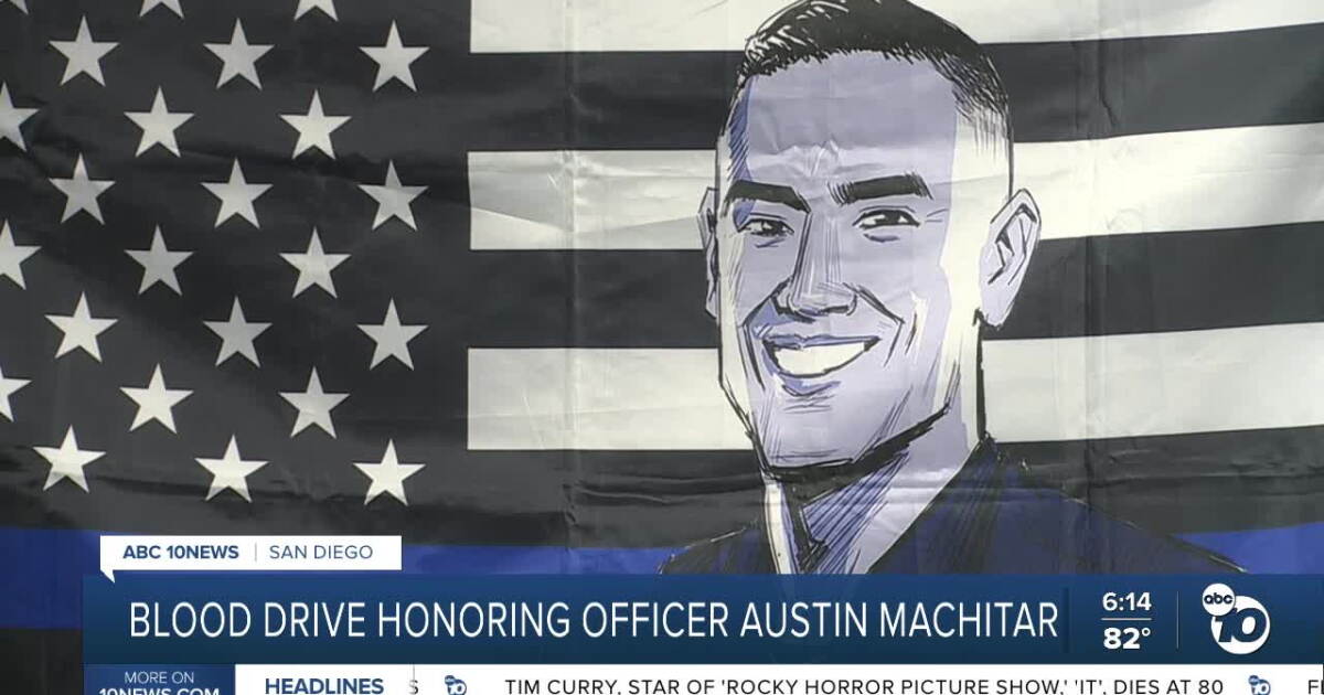 San Diego police honor fallen officer Austin Machitar with annual blood drive