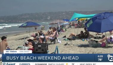 Heat sends beachgoers to the coast, lifeguards warn of dangerous surf conditions