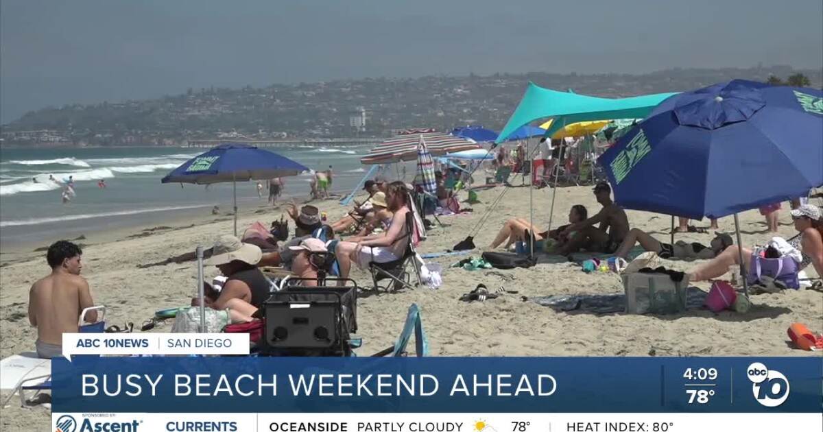 Heat sends beachgoers to the coast, lifeguards warn of dangerous surf conditions