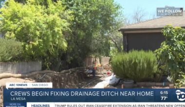 La Mesa family gets relief as city begins fixing long-standing drainage problem