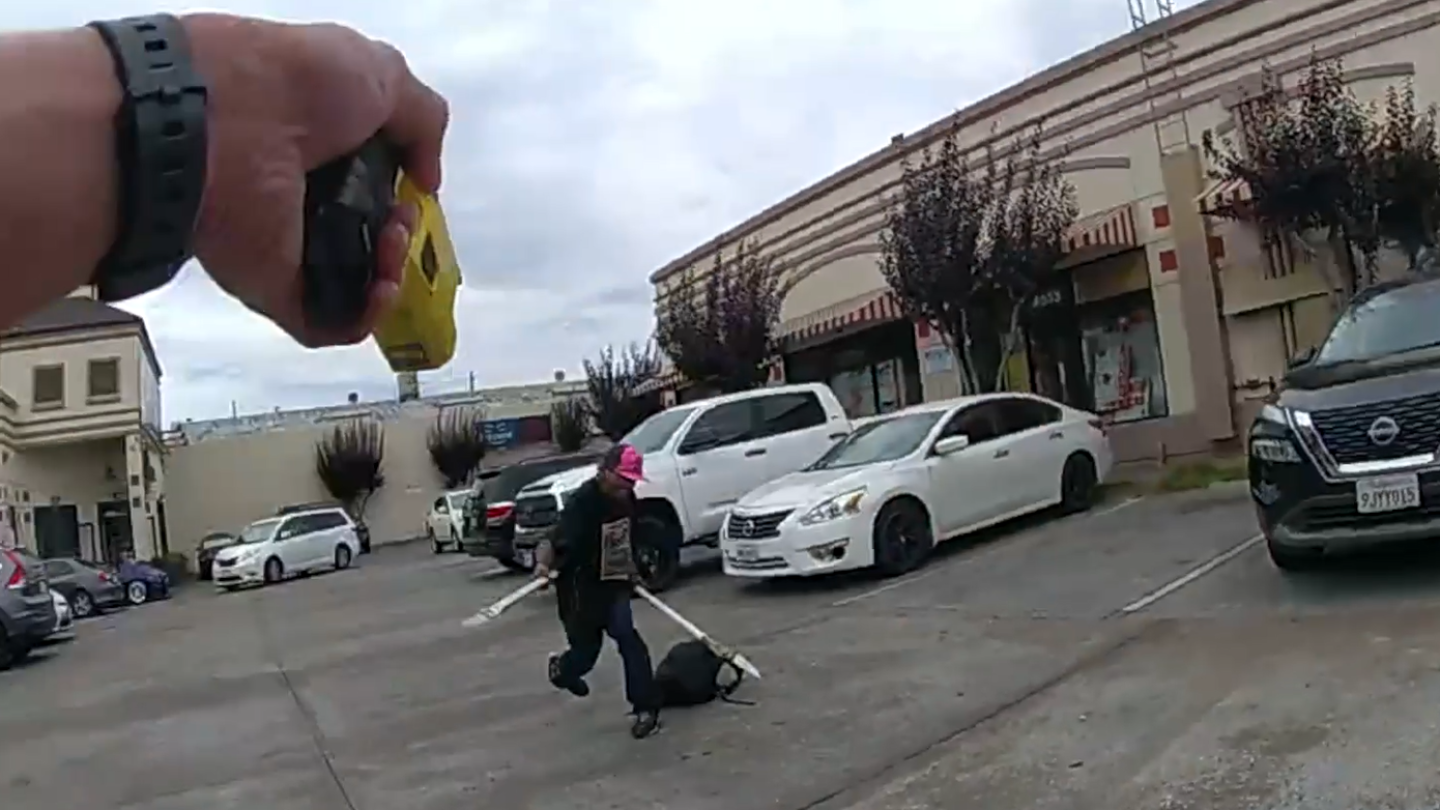 Bodycam video shows man point homemade 'spears' at Oakland officers before fatal police shooting