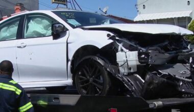 Child, 6, driving car with 4-year-old brother hits woman walking dog in Oakland