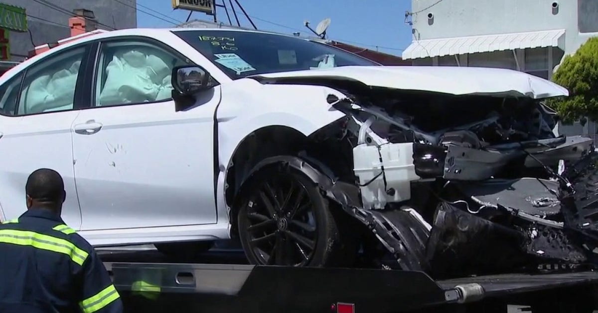 Child, 6, driving car with 4-year-old brother hits woman walking dog in Oakland
