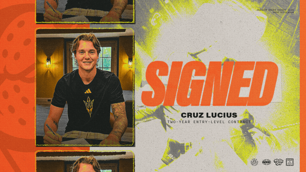 Ducks Sign Lucius to Two-Year Entry-Level Contract