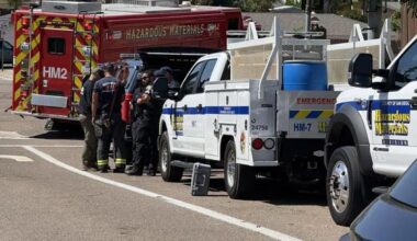 Bomb squad locks down San Diego street after bottles with 'biohazard' and 'top secret' markings found