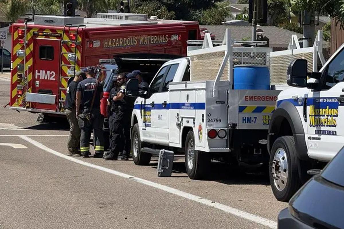 Bomb squad locks down San Diego street after bottles with 'biohazard' and 'top secret' markings found