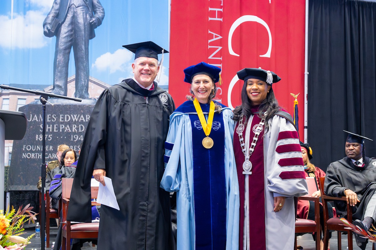 Rachelle Gold receiving the University of North Carolina's Board of Governors' 2026 Award for Excellence in Teaching.