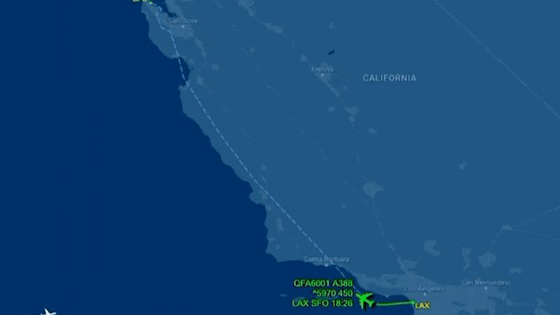 San Francisco 49ers Melbourne trip: Qantas A380 arrives in California ahead of NFL game at the MCG