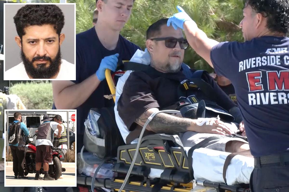 Riverside motorcyclist accused of driving into Amazon protesters