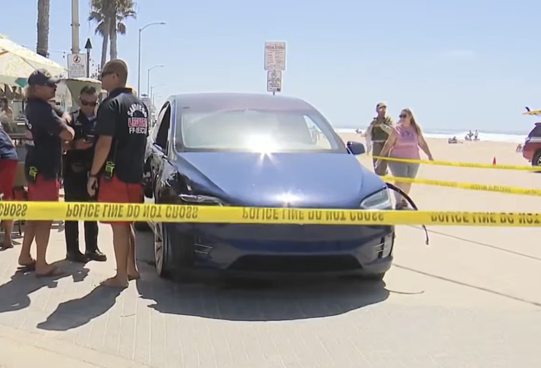 Bystanders Tackle Driver After Tesla Hits Woman on Boardwalk