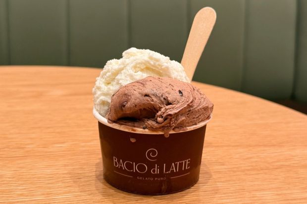 Bacio di Latte and Giandujotto gelato from Bacio di Latte in Encino. (Carolyn Burt, SCNG)
