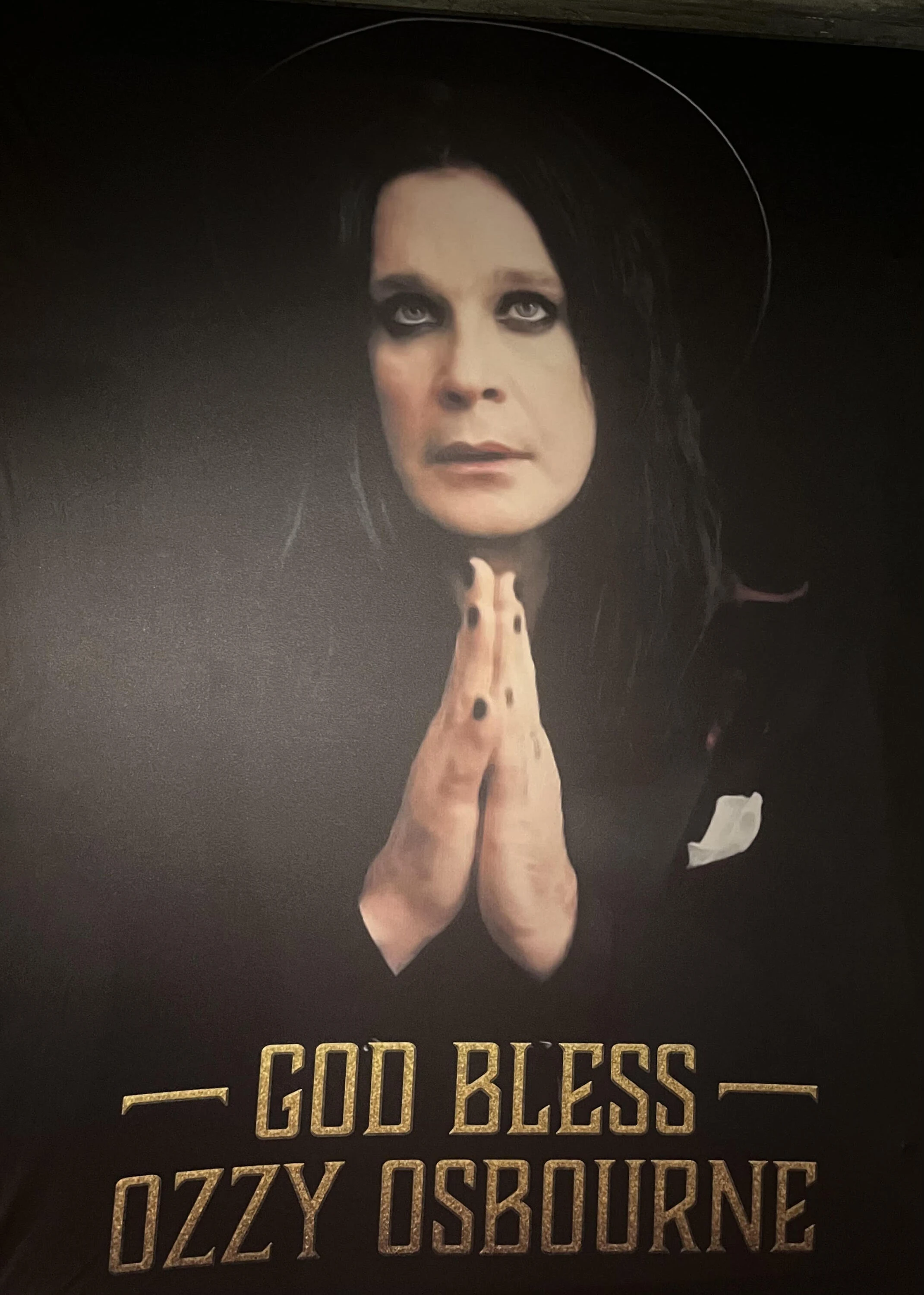 Ozzy’s portrait at ”Ozzy Osbourne: Prince of Darkness”