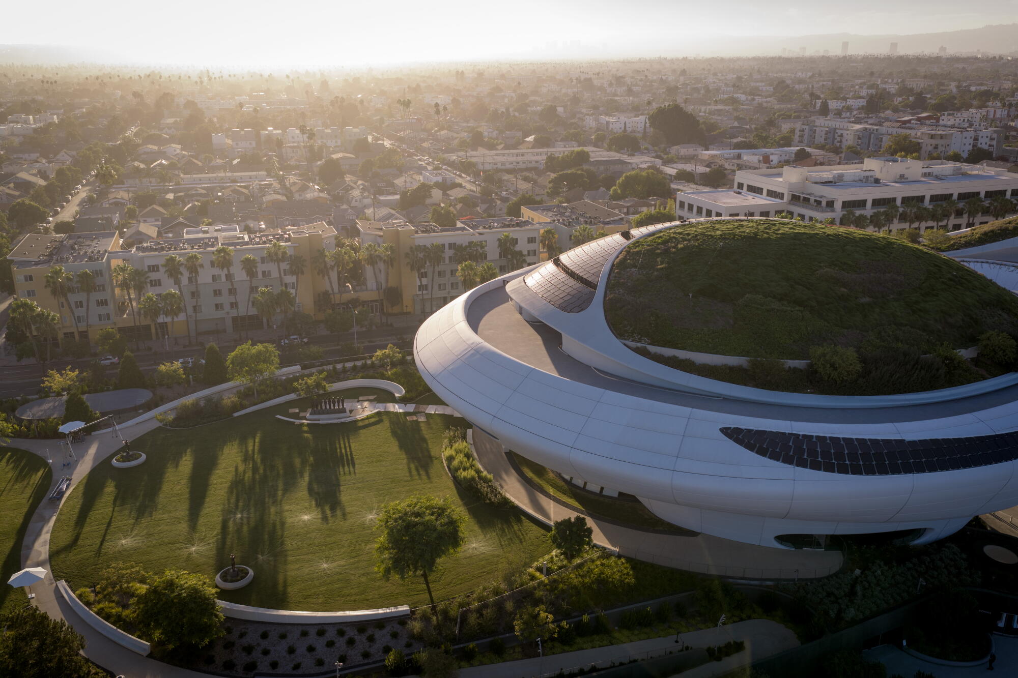 The roof of the Lucas Museum of Narrative Art.