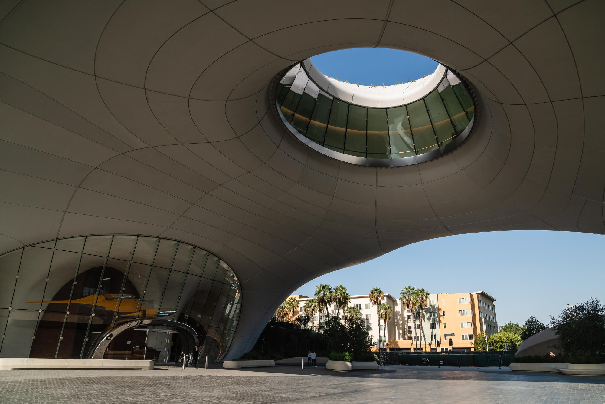 The oculus at the entrance of The Lucas Museum of Narrative Art.