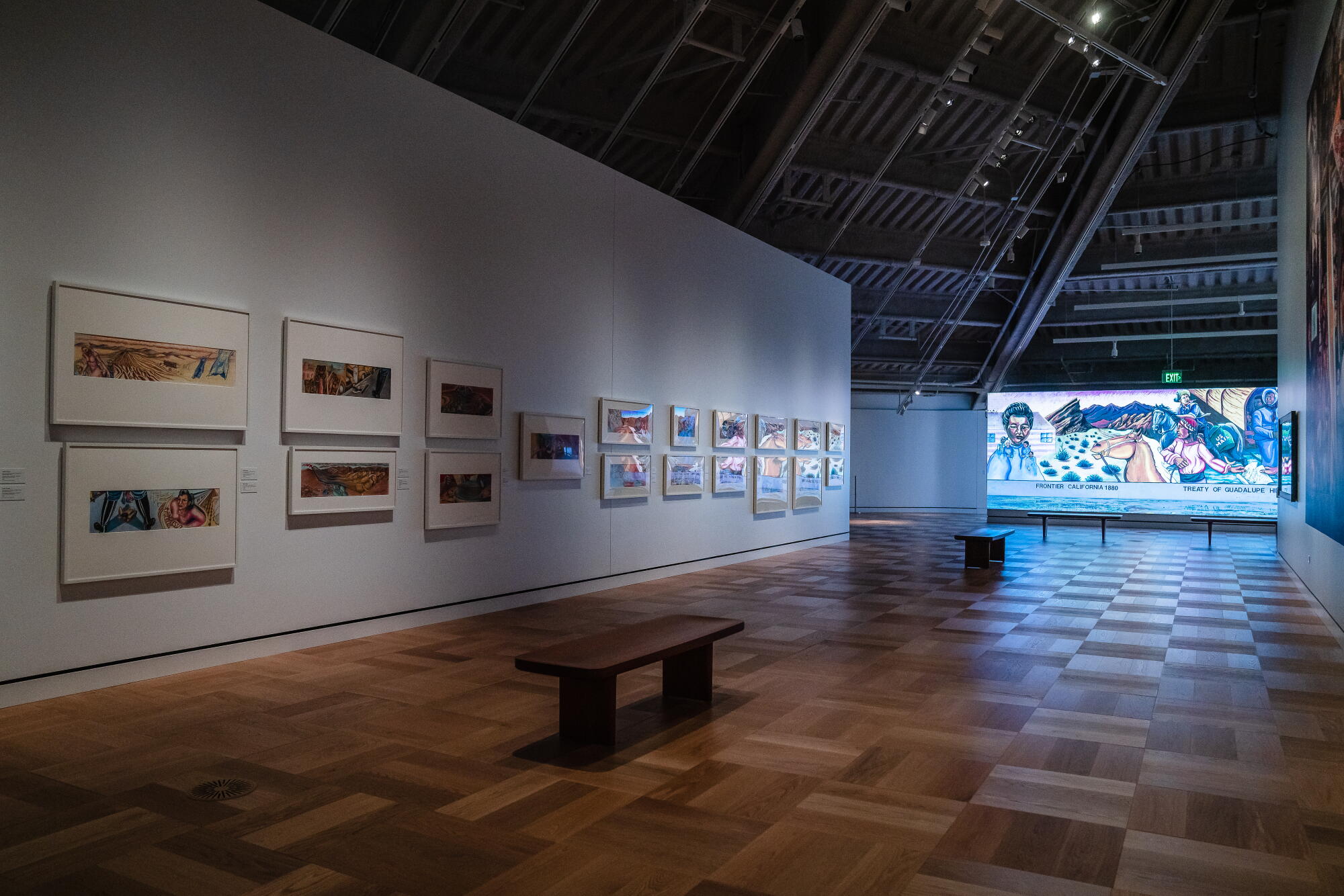 The "Murals" gallery at the Lucas Museum of Narrative Art.