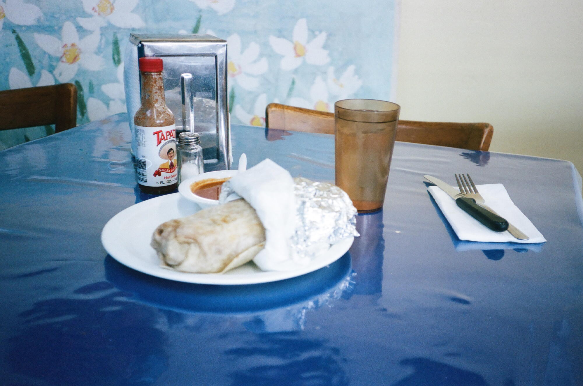 Huevos a la Mexicana breakfast burrito at Lupita's Restaurant in Cypress Park.
