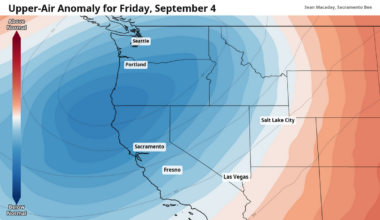 Cool Labor Day weekend weather for Sacramento Valley