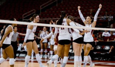 Aggies Knock Off Fresno State in Four Sets