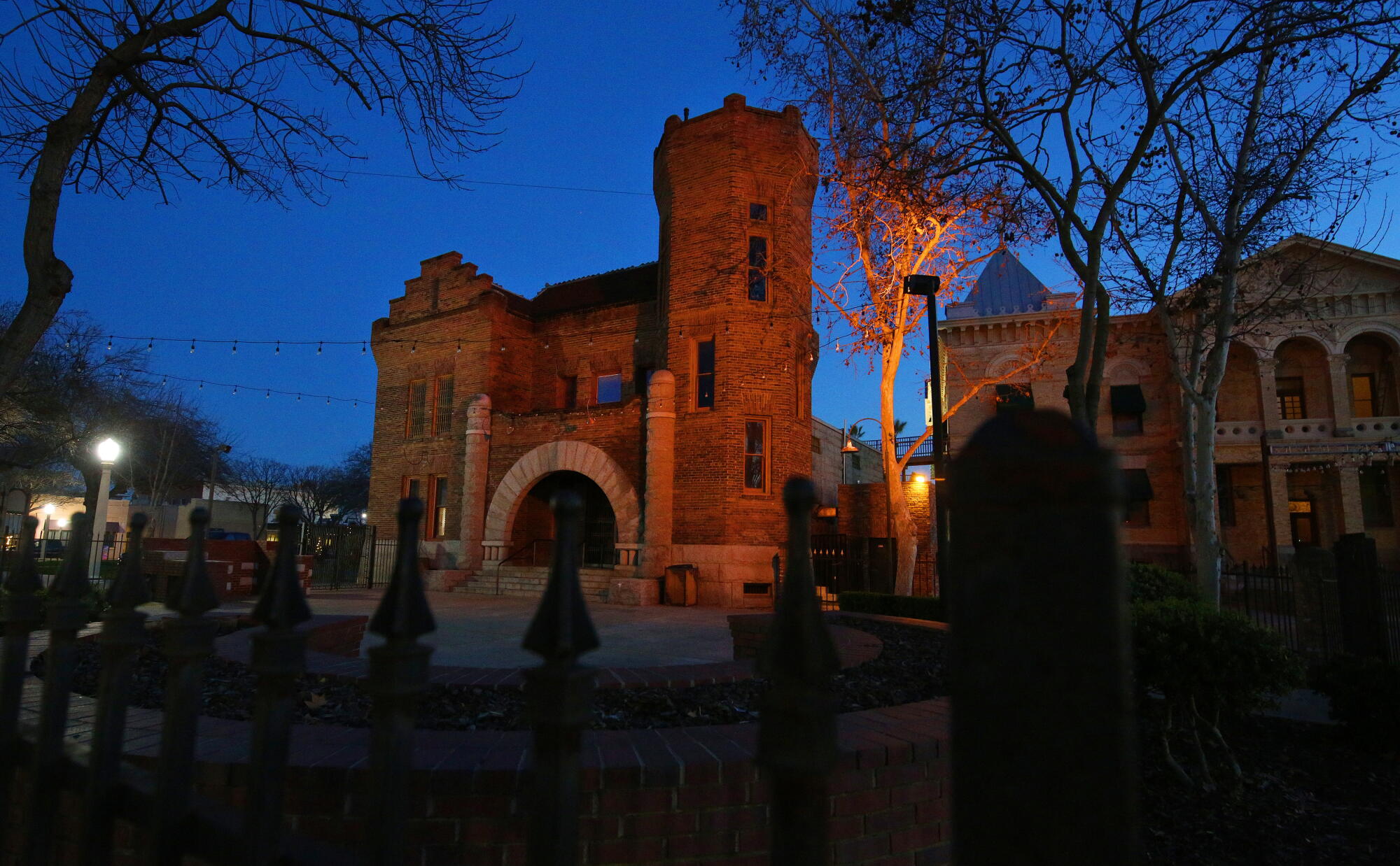 The historic Bastille and courthouse in Hanford's Civic Center Park.