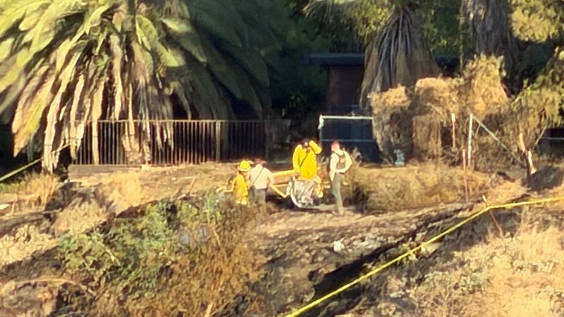 A plane crash killed two children and left two people critically injured, in Northwest Fresno, around 1:50 pm. (PHOTO: COURTESY OF CHASE GAUTHIER).