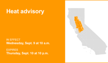 Heat advisory affecting Northern California Wednesday and Thursday