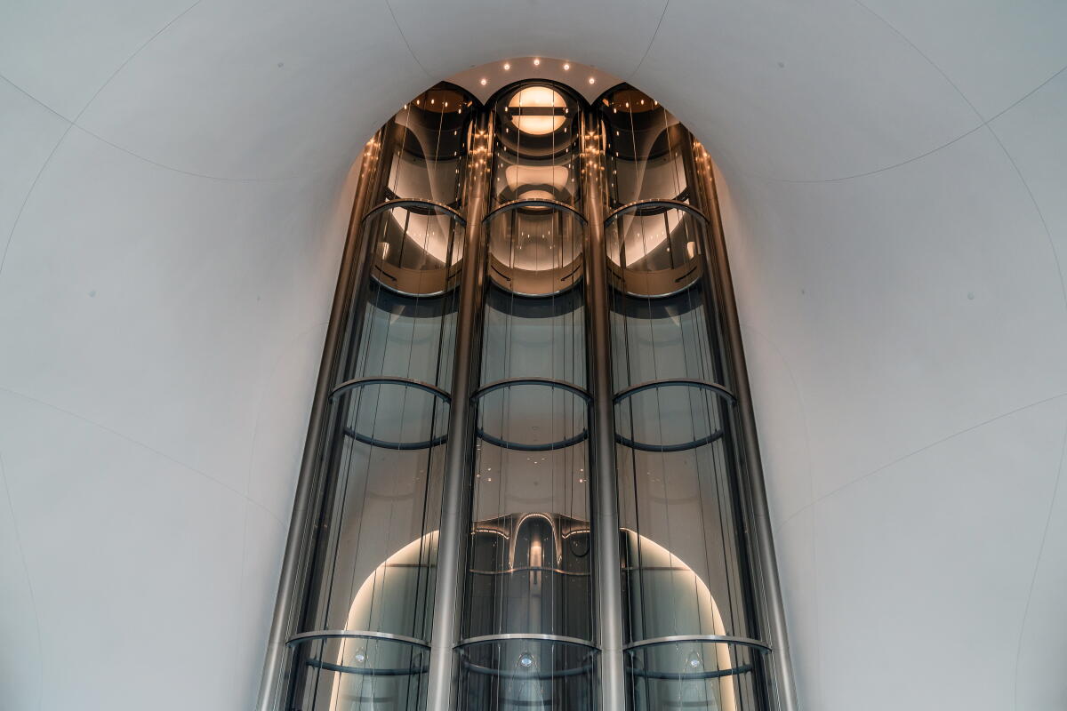 The gee-whiz elevators.