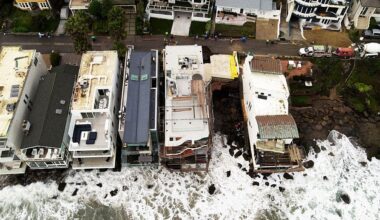 California coastal erosion forces evacuations, opens sinkhole at celebrity home